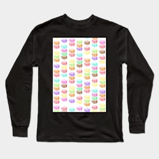 Macaroons pattern, Pink macaroons, Blue macaroons, Macaron, Pattern, Kids art, Funny art, Modern art, Wall art, Print, Minimalistic, Modern, Humor Long Sleeve T-Shirt